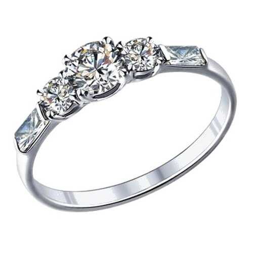 Помолвочное кольцо женское SOKOLOV из серебра с фианитами 89010007 р.15.5 в Black Star Wear