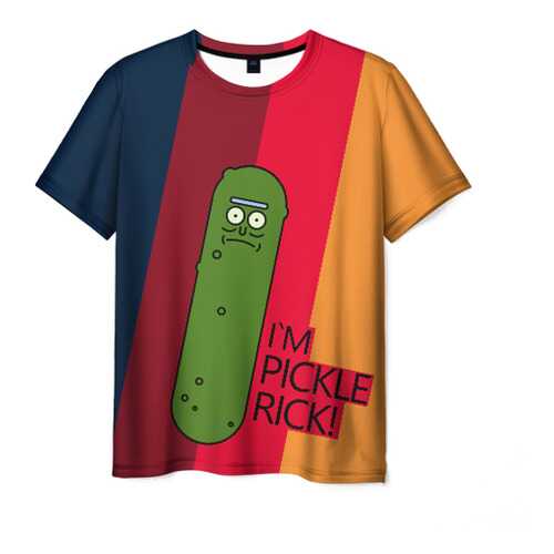 Футболка мужская ВсеМайки Pickle Rick разноцветная 4XL в Black Star Wear