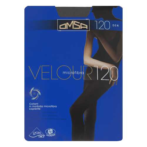 Колготки Omsa VELOUR 120 / Grigio fumo (Светло-серый) / 4 (L) в Black Star Wear